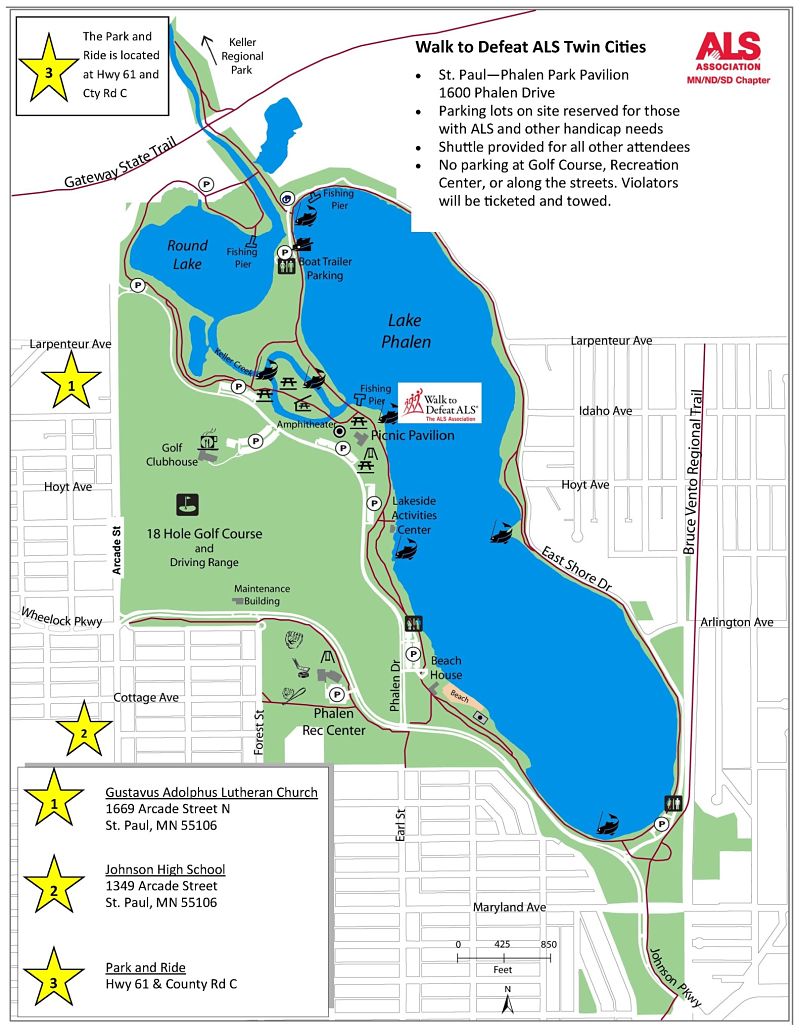 Twin Cities Walk: Map And Directions - Walk To Defeat Als®