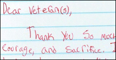 letters to veterans