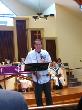 GIVING TESTIMONY AT PARENT'S CHURCH